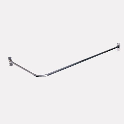 Corner Solid Brass Shower Rod with Ceiling Support