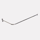 Corner Solid Brass Shower Rod with Ceiling Support