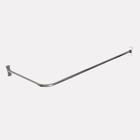 Corner Solid Brass Shower Rod with Ceiling Support