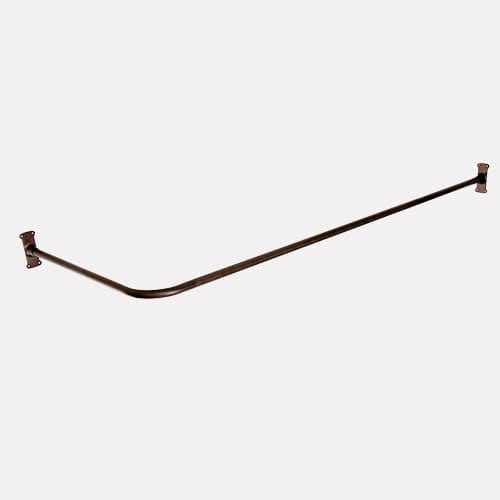 Corner Solid Brass Shower Rod with Ceiling Support