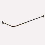 Corner Solid Brass Shower Rod with Ceiling Support