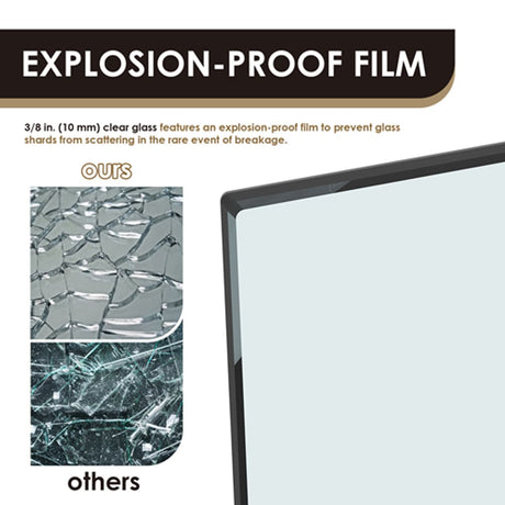 Cosette 60" W x 58" H Single Sliding Frameless Tub Door with Clear Glass