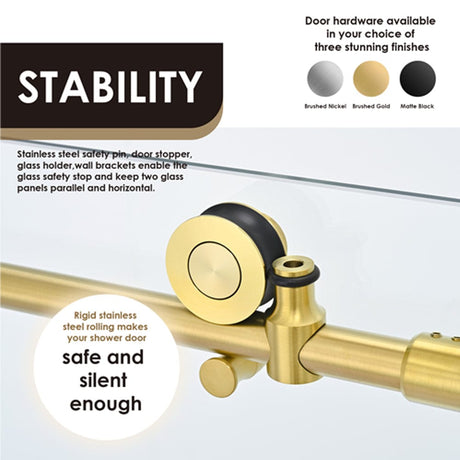 Cosette 60" W x 58" H Single Sliding Frameless Tub Door with Clear Glass