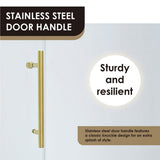 Cosette 60" W x 58" H Single Sliding Frameless Tub Door with Clear Glass