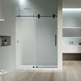 Cosette 60" W x 78" H Single Sliding Frameless Shower Door with Clear Glass