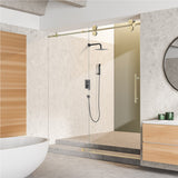 Cosette 60" W x 78" H Single Sliding Frameless Shower Door with Clear Glass