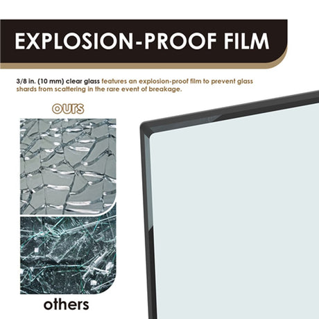 Cosette 60" W x 78" H Single Sliding Frameless Shower Door with Clear Glass