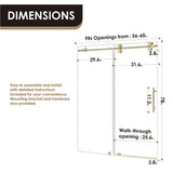 Cosette 60" W x 78" H Single Sliding Frameless Shower Door with Clear Glass