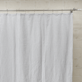 Cotton Duck Shower Curtain - White/Black Stripes