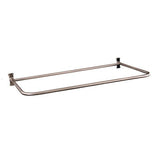 D-Shaped Solid Brass Shower Rod with Ceiling Support