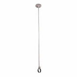 D-Shaped Solid Brass Shower Rod with Ceiling Support