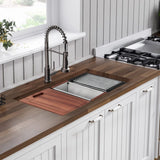 Daggett Stainless Steel Single-Bowl Workstation Undermount Sink