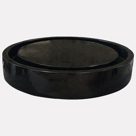 Deckers Smooth Polished Black Granite Infinity Vessel Sink