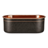 58" Forge Black Hammered Copper Freestanding Tub with Polished Copper Interior