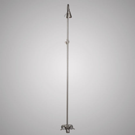 Economy-Style Diverter Tub Faucet with Riser and Shower Head