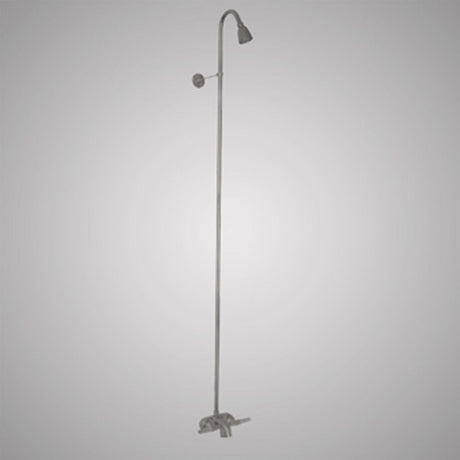 Economy-Style Diverter Tub Faucet with Riser and Shower Head