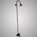 Economy-Style Diverter Tub Faucet with Riser and Shower Head