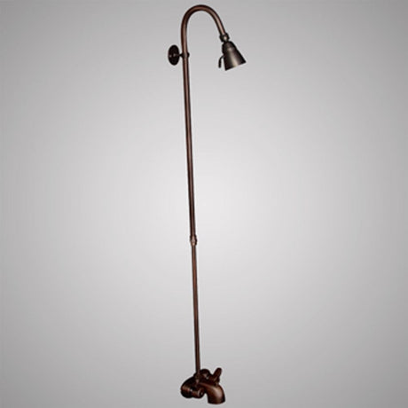 Economy-Style Diverter Tub Faucet with Riser and Shower Head