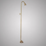 Economy-Style Diverter Tub Faucet with Riser and Shower Head