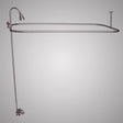 Economy-Style Diverter Tub Faucet with Shower Rod (Includes Reversible Wall Support), Riser and Shower Head
