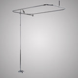 Economy-Style Diverter Tub Faucet with Shower Rod (Includes Reversible Wall Support), Riser and Shower Head