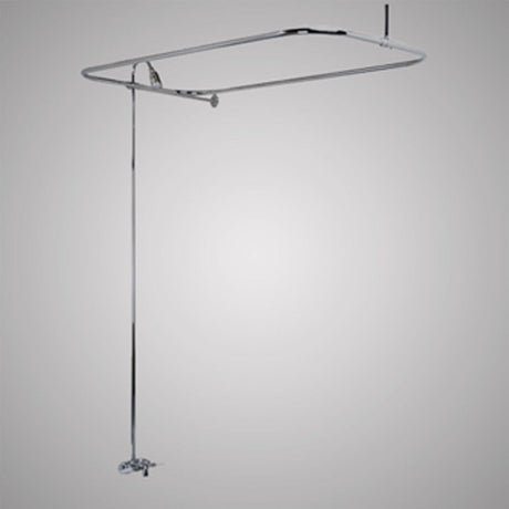 Economy-Style Diverter Tub Faucet with Shower Rod (Includes Reversible Wall Support), Riser and Shower Head