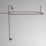 Economy-Style Diverter Tub Faucet with Shower Rod, Riser and Shower Head