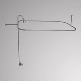 Economy-Style Diverter Tub Faucet with Shower Rod, Riser and Shower Head