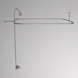 Economy-Style Diverter Tub Faucet with Shower Rod, Riser and Shower Head