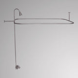 Economy-Style Diverter Tub Faucet with Shower Rod, Riser and Shower Head