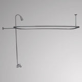 Economy-Style Diverter Tub Faucet with Shower Rod, Riser and Shower Head