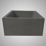 Edsall Rectangular Cast Concrete Vessel Sink - Dusk Grey