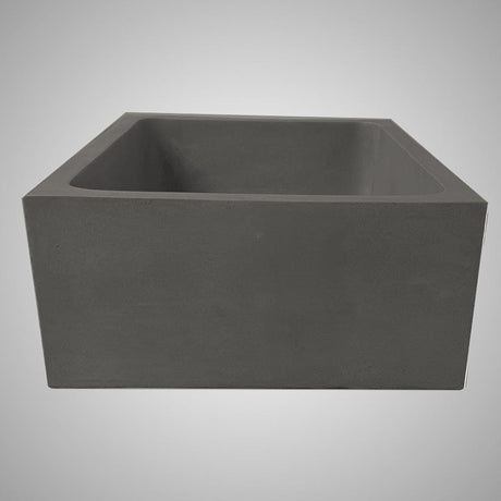 Edsall Rectangular Cast Concrete Vessel Sink - Dusk Grey