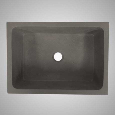 Edsall Rectangular Cast Concrete Vessel Sink - Dusk Grey