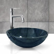 Eldora Smooth Speckled Polished Black Granite Vessel Sink