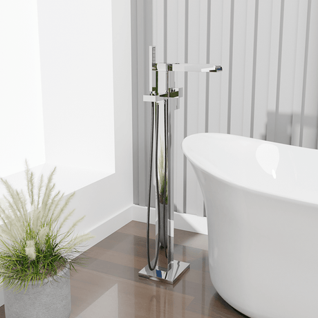 Emery Freestanding Tub Filler with Hand Shower