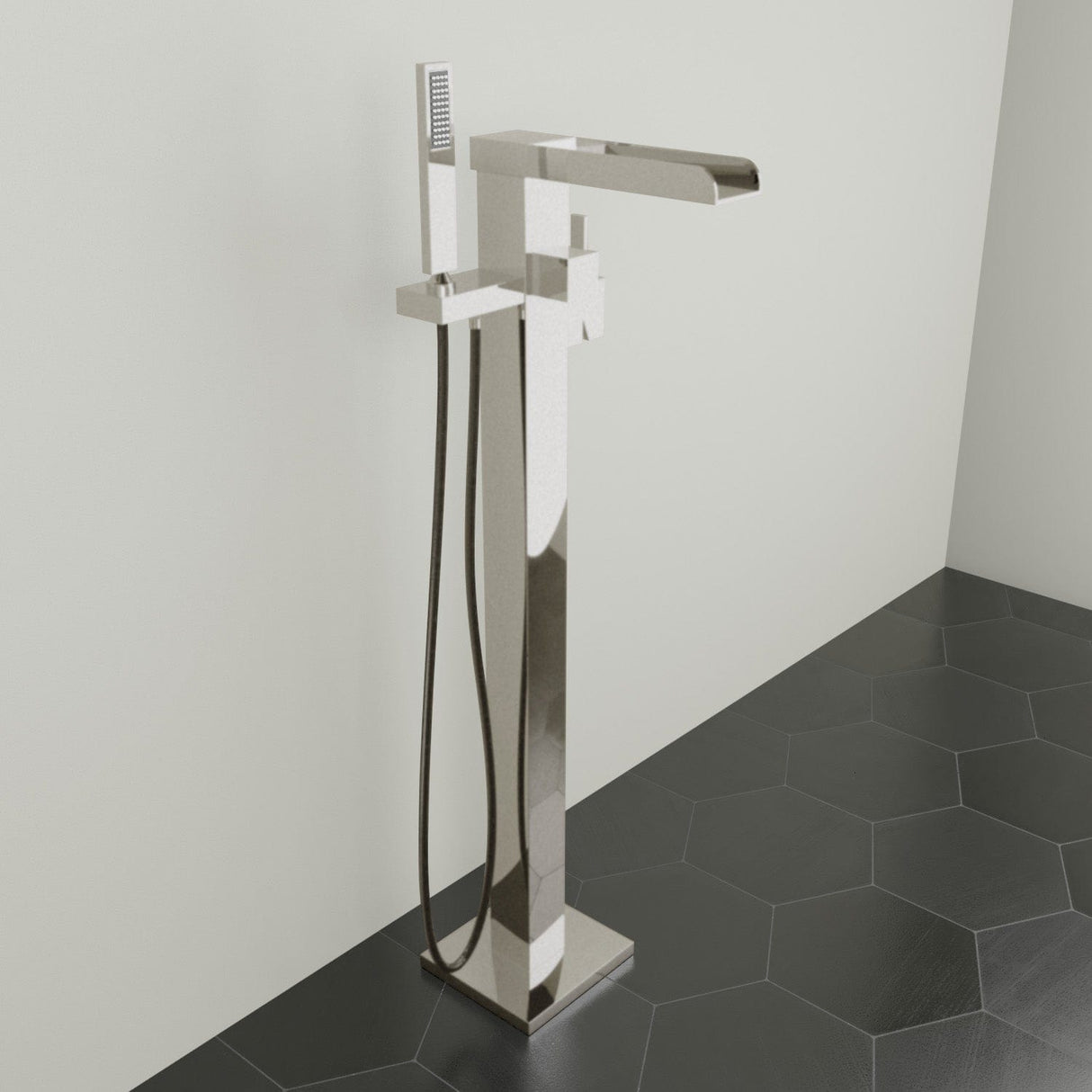 Emery Freestanding Tub Filler with Hand Shower