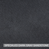 Enderby Oval Cast Concrete Vessel Sink - Speckled Dark Gray Sandstone