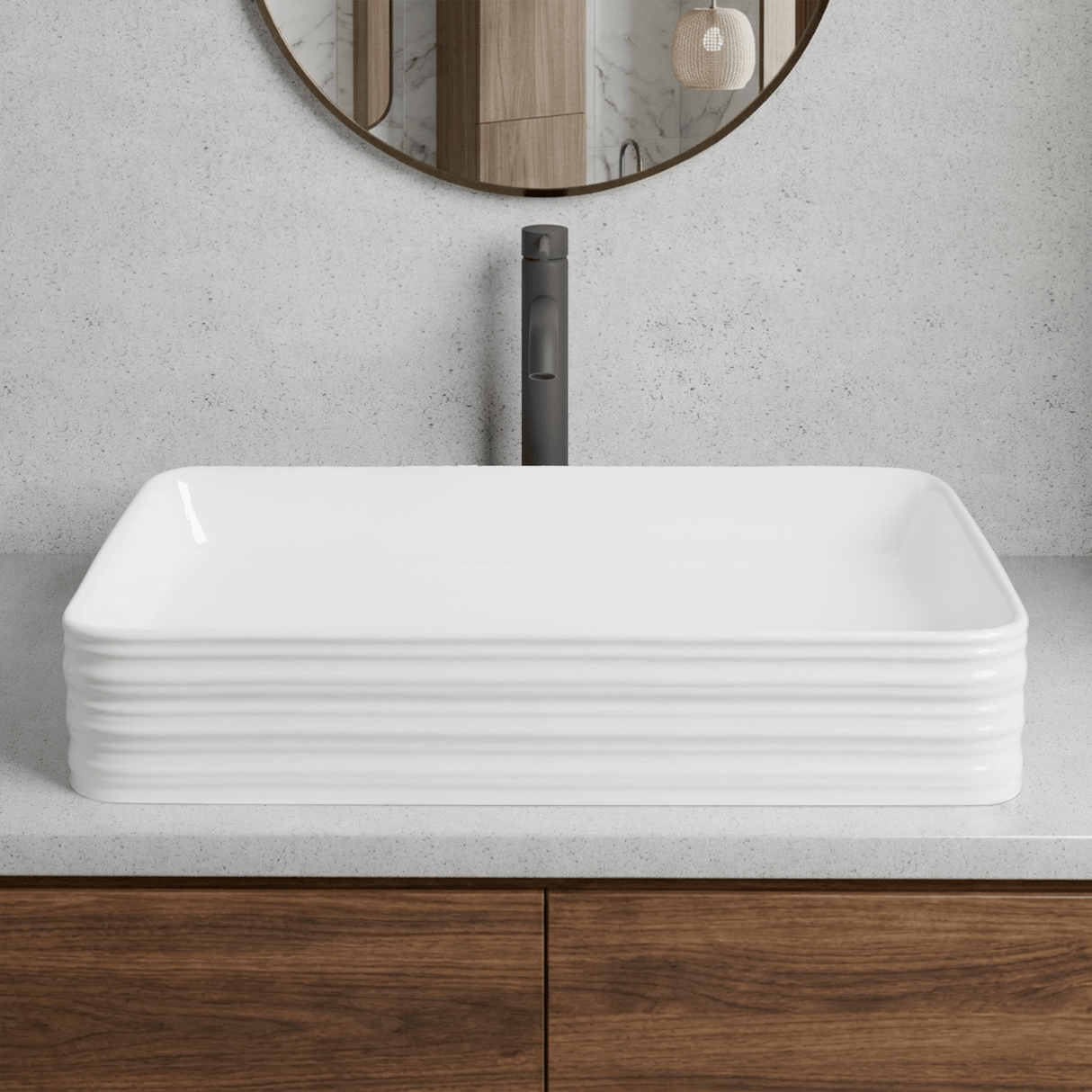 Erla Vitreous China Vessel Sink - Decorative Exterior