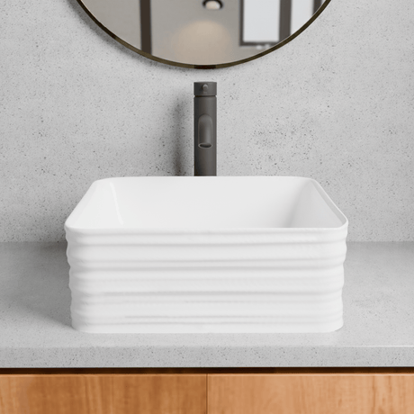 Erlina Vitreous China Vessel Sink - Decorative Exterior