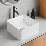 Erlina Vitreous China Vessel Sink - Decorative Exterior
