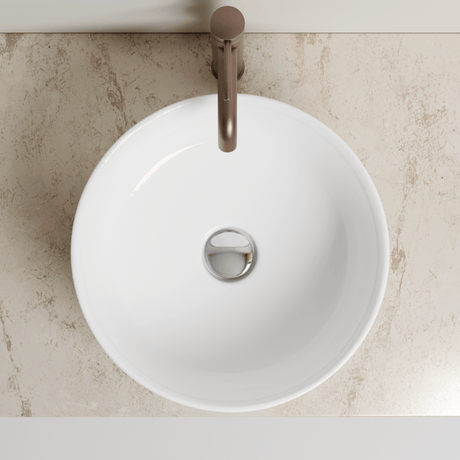 Ezra Vitreous China Vessel Sink - Decorative Exterior