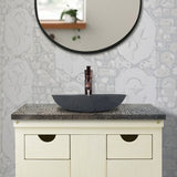 Faper Round Cast Concrete Vessel Sink - Black