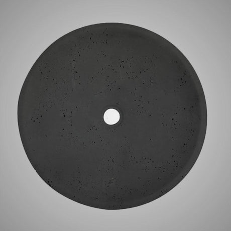 Faper Round Cast Concrete Vessel Sink - Black