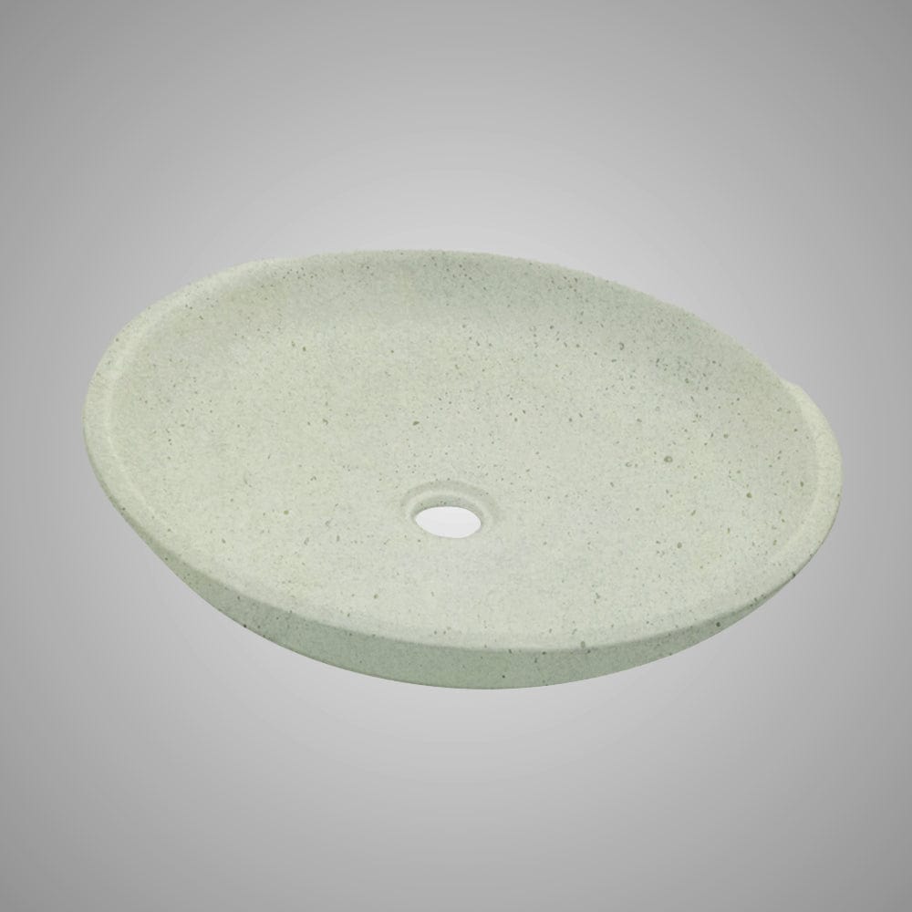 Faper Round Cast Concrete Vessel Sink - Cream