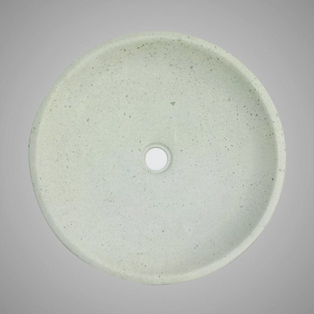 Faper Round Cast Concrete Vessel Sink - Cream