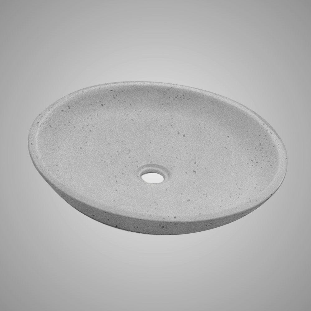 Faper Round Cast Concrete Vessel Sink - Dark Grey