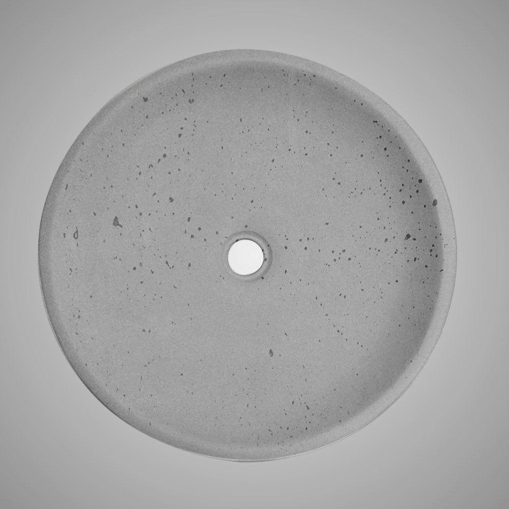 Faper Round Cast Concrete Vessel Sink - Dark Grey