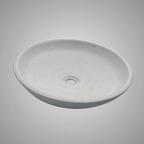 Faper Round Cast Concrete Vessel Sink - Light Grey