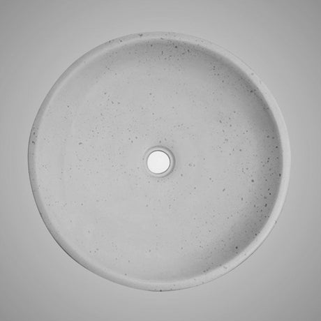 Faper Round Cast Concrete Vessel Sink - Light Grey